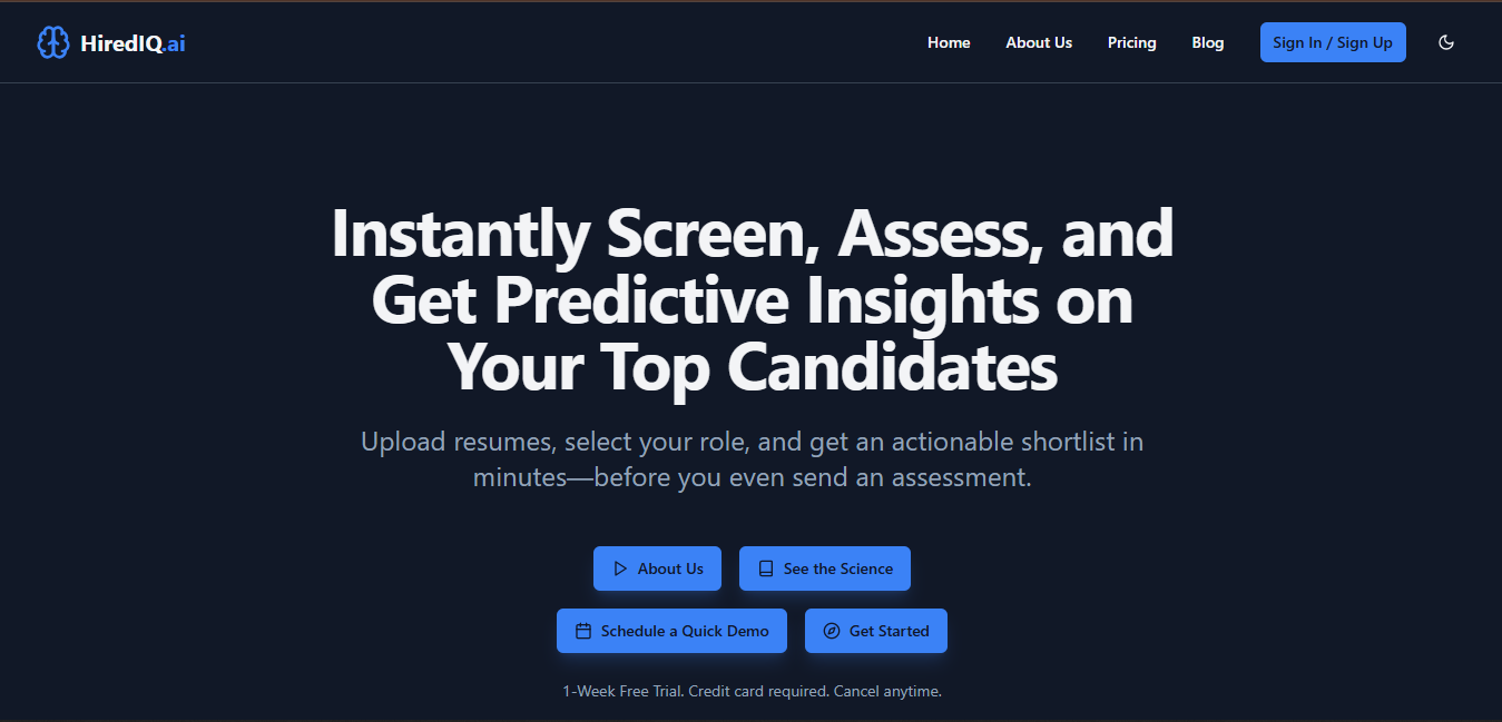 HiredIQ AI - Intelligent Recruitment Platform